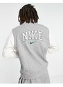 Nike - Giacca college rétro unisex grigio scuro mélange