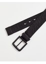 ASOS DESIGN - Cintura ampia in tessuto nero con dettagli neri-Verde