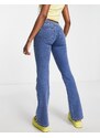 Topshop - Joni - Jeans a vita bassa a zampa blu medio
