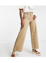 Reclaimed Vintage Inspired - 88 - Jeans a fondo ampio beige con cuciture bianche-Neutro