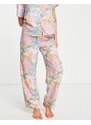 ASOS DESIGN - Mix & Match - Pantaloni del pigiama in modal rosa con stampa di catene stile foulard