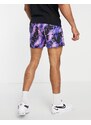 Topman - Pantaloncini da bagno effetto marmorizzato viola