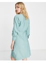 Closet London - Vestito corto stile kimono con scollo profondo verde chiaro