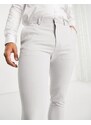 ASOS DESIGN - Pantaloni abito super skinny grigio ghiaccio