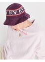 Reclaimed Vintage Inspired - Cappello da pescatore in maglia viola con logo