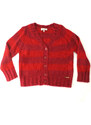 TWINSET GIRL Cardigan in Mohair a Righe Bordeaux
