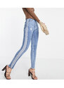 Parisian Tall - Jeans skinny lavaggio blu medio con pannello