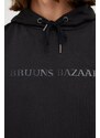 Bruuns Bazaar felpa in cotone uomo con cappuccio