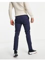 Topman - Pantaloni chino slim blu navy