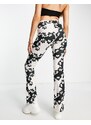 ASOS DESIGN - Pantaloni skinny bianchi e neri a fiori stile anni '60-Multicolore