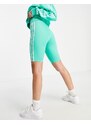 adidas Originals - adicolour - Leggings corti verdi con tre strisce-Blu