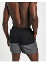 Nike Swimming - Pantaloncini da bagno colorblock neri e grigi da 5 pollici-Nero