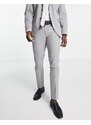 Selected Homme - Pantaloni da abito slim elasticizzati grigio chiaro
