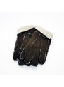 Leather Trend Gloves - Guanti Donna Marrone in vero montone Shearling