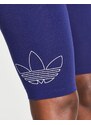 adidas Originals - Leggings corti blu navy con logo