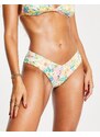 Billabong - Sweet Tropics - Slip bikini sgambati con stampa a fiori in tonalità pastello-Multicolore