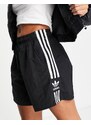adidas Originals - Pantaloncini oversize neri con tre strisce-Nero