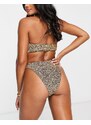 South Beach - Mix & Match - Slip bikini a vita alta oro metallizzato