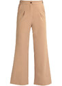 New Collection Pantaloni Donna a Gamba Larga Casual Beige Taglia S