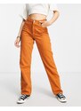 Monki - Taiki - Jeans dritti color ruggine-Arancione