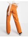 Monki - Taiki - Jeans dritti color ruggine-Arancione