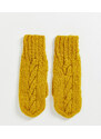 People Tree - Manopole in maglia di lana color mostarda-Giallo