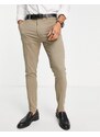 ASOS DESIGN - Mix and Match - Pantaloni da abito super skinny color pietra-Neutro