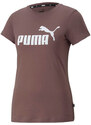Puma T-shirt Donna Manica Corta In Cotone Marrone Taglia L