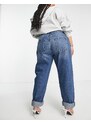 ASOS Curve ASOS DESIGN Curve - Mom jeans larghi lavaggio blu medio