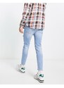 Pull&Bear - Jeans carrot blu con strappi
