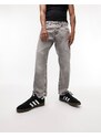 Topman - Jeans comodi lavaggio grigio scuro tinto-Nero