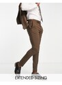 ASOS DESIGN - Pantaloni da abito skinny marrone cioccolato