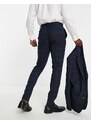 ASOS DESIGN - Pantaloni da abito skinny a quadri blu navy e verde scuro