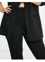 ASOS Curve ASOS DESIGN Curve - Pantaloni da abito affusolati in jersey nero