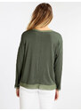 Daystar Maglia Donna Manica a 3/4 T-shirt Lunga Verde Taglia Unica