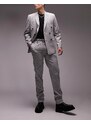 Topman - Pantaloni da abito slim grigi a righe-Grigio