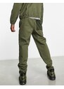 Topman - Pantaloni cargo ampi kaki con vita elasticizzata e design cut and sew in coordinato-Verde