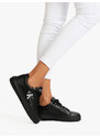 Calvin Klein Chunky Cupsole Laceup Sneakers In Pelle Donna Basse Nero Taglia 40