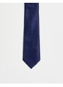 ASOS DESIGN - Cravatta sottile blu navy