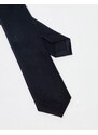 ASOS DESIGN - Cravatta skinny in raso nera-Nero