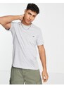 Lacoste - T-shirt grigia con coccodrillo-Grigio