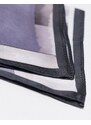 Noak - Cravatta sottile e fazzoletto da taschino grigio con stampa astratta