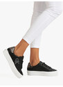 Calvin Klein Vulcanized Flatform Sneakers Donna In Pelle Con Platform Basse Nero Taglia 41