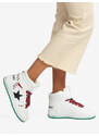 Shop Art Basket Hailey Sneakers Alte Donna Con Borchie Bianco Taglia 36