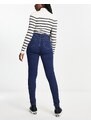 Parisian - Jeans skinny color indaco con bottoni-Blu