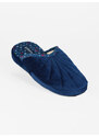 De Fonseca Pantofole Donna Effetto Velluto Con Fiori Blu Taglia 38/39