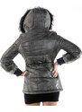 Leather Trend Dany - Giacca Donna Grigia in vera pelle e vera pelliccia