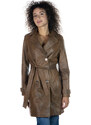 Leather Trend Viviana - Cappotto Donna Cuoio in vera pelle