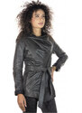 Leather Trend Colima - Giacca Donna Grigio in vera pelle