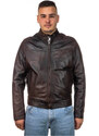 Leather Trend Vidal - Giacca Uomo Testa di Moro in vera pelle